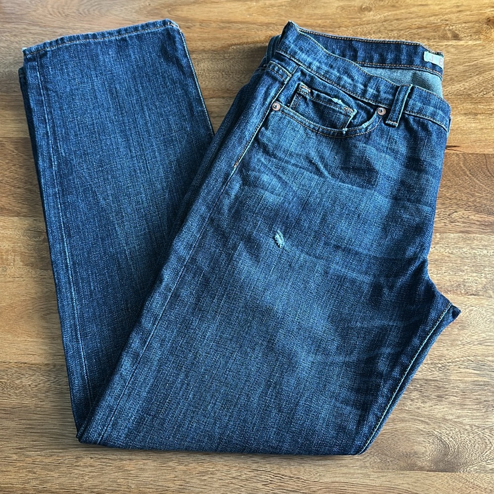 J.Brand Clyde mid blue wash boyfriend jeans slight distressing size 29”